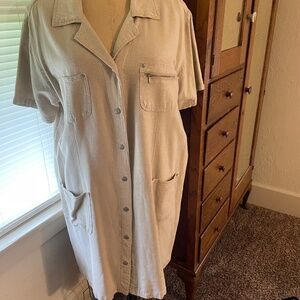 Linen/Cotton blend camp dress